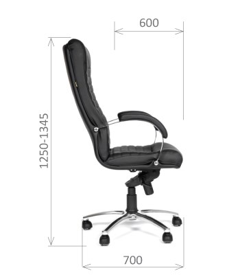 Кресло офисное CHAIRMAN 480 Экокожа премиум черная в Тюмени - изображение 2